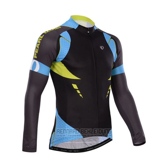 2014 Fahrradbekleidung Pearl Izumi Shwarz und Azurblau Trikot Langarm und Tragerhose - zum Schließen ins Bild klicken